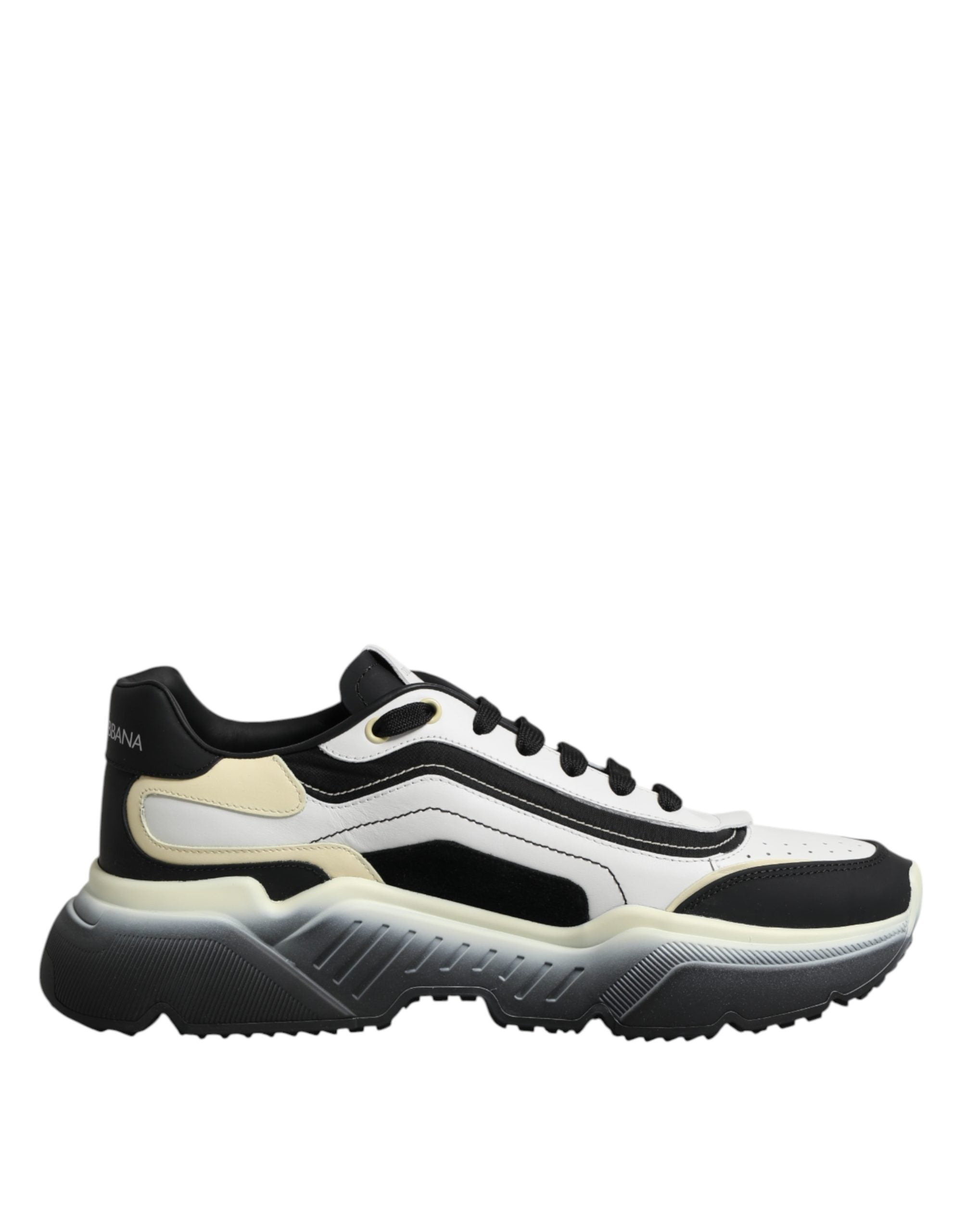 Dolce & Gabbana White Black Daymaster Two Tone Sneaker Men's Shoes