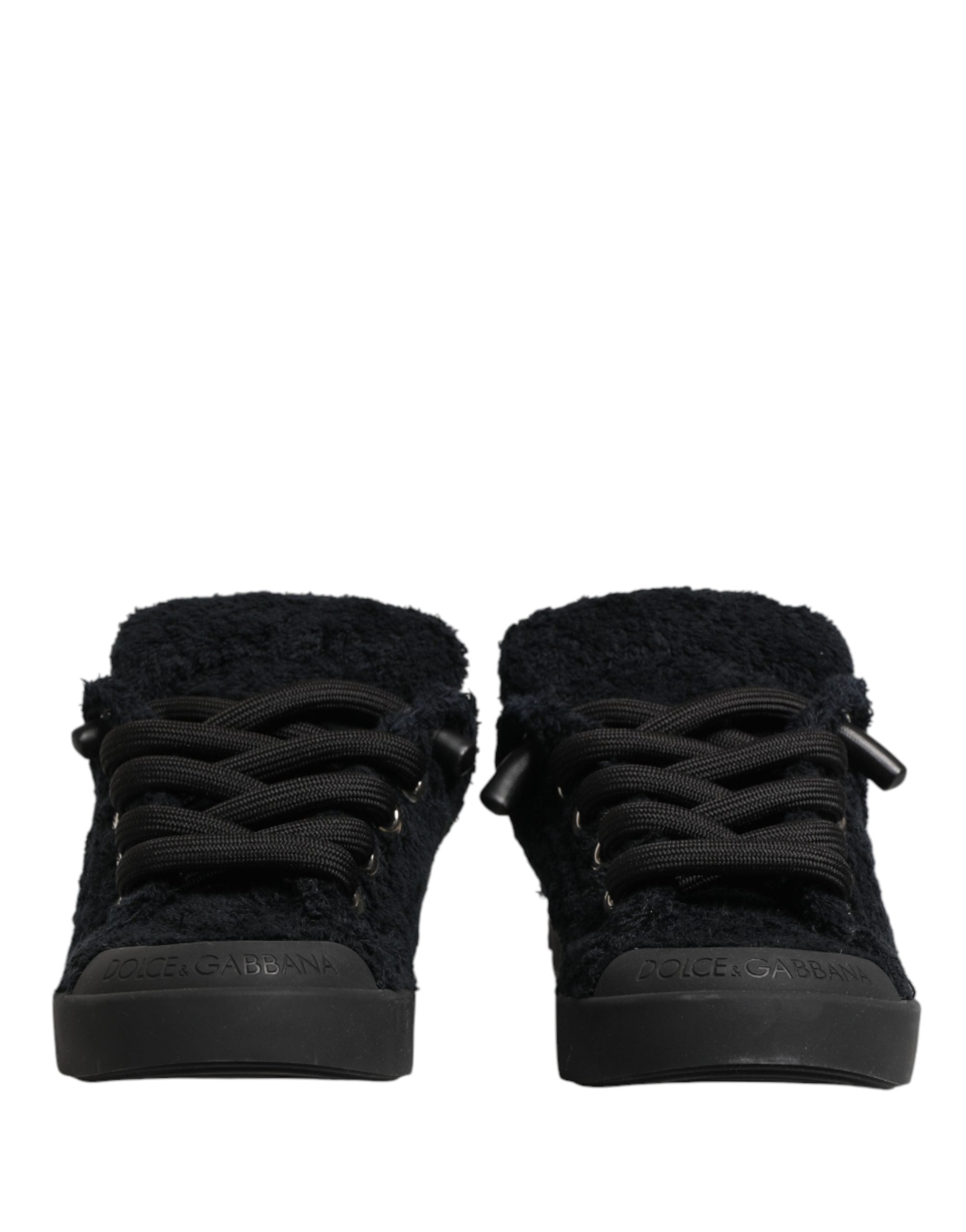 Dolce & Gabbana Black Portofino Lace-Up Sneakers Men's Shoes (Pre-Owned)