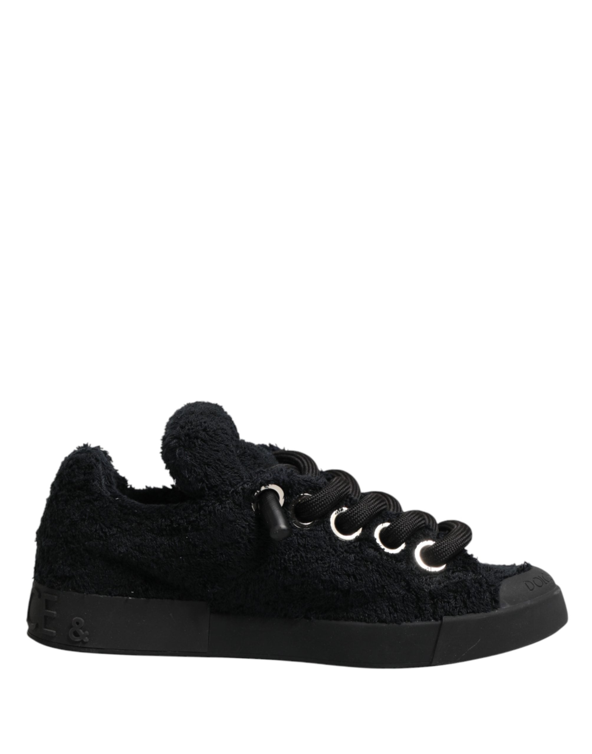 Dolce & Gabbana Black Portofino Lace-Up Sneakers Men's Shoes (Pre-Owned)