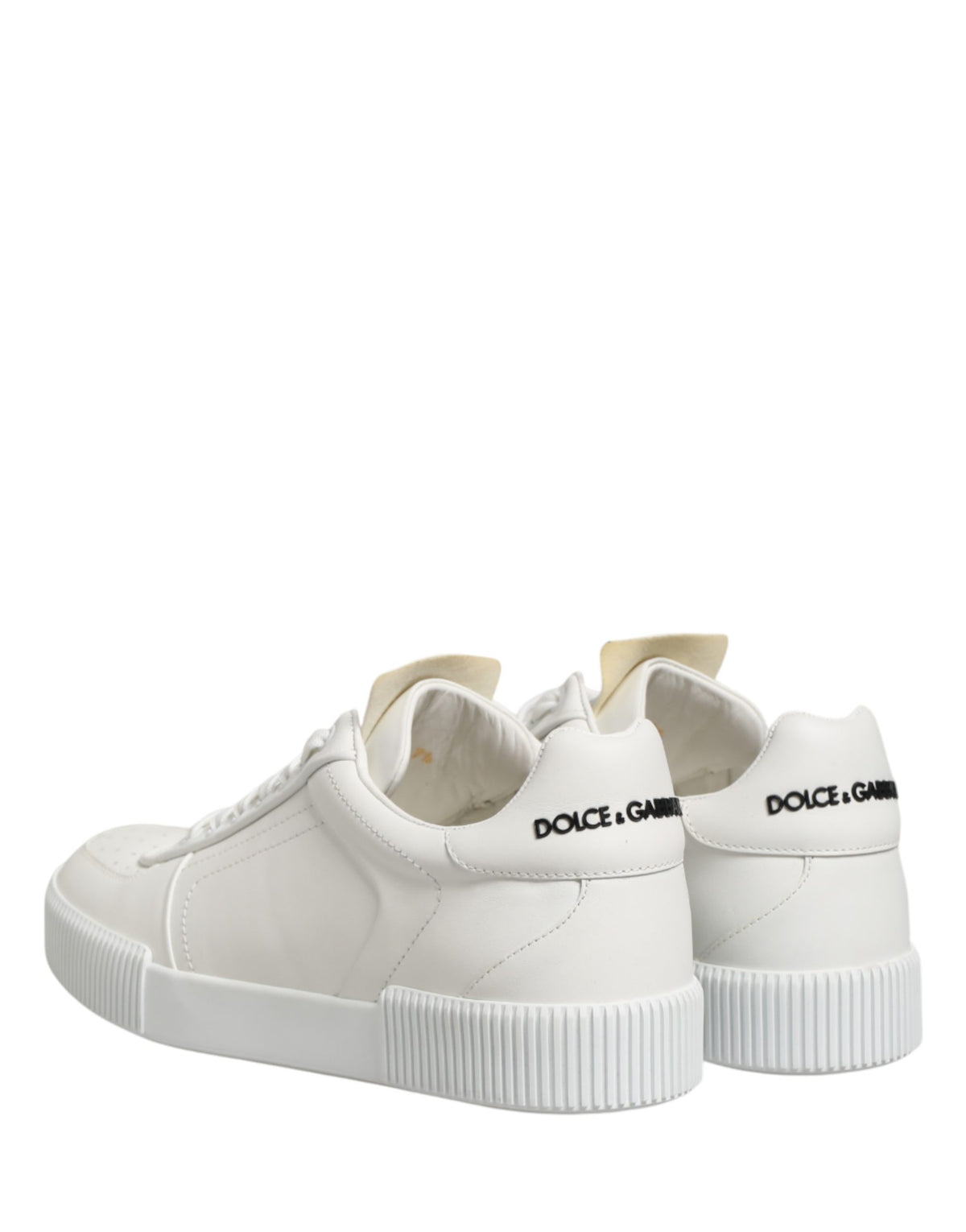 Dolce & Gabbana White Miami Leather Low Top Men Sneakers Men's Shoes