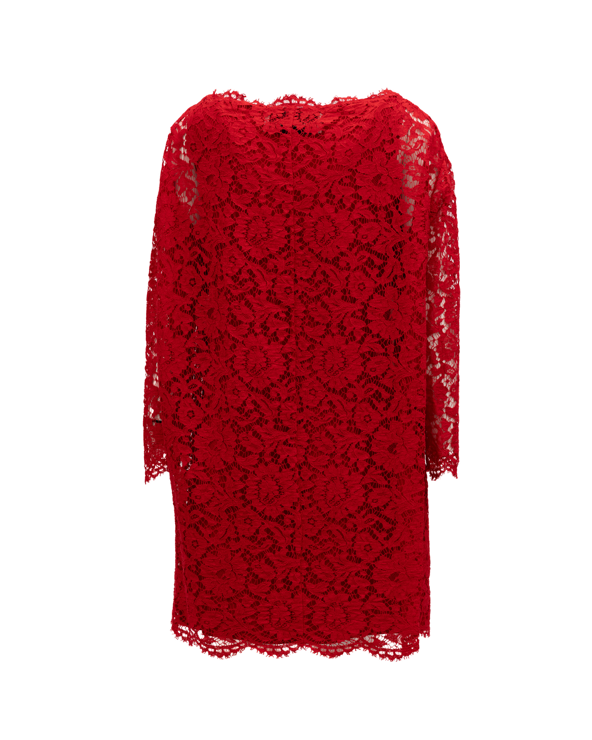 Valentino Garavani Red Lace Short Women's Dress