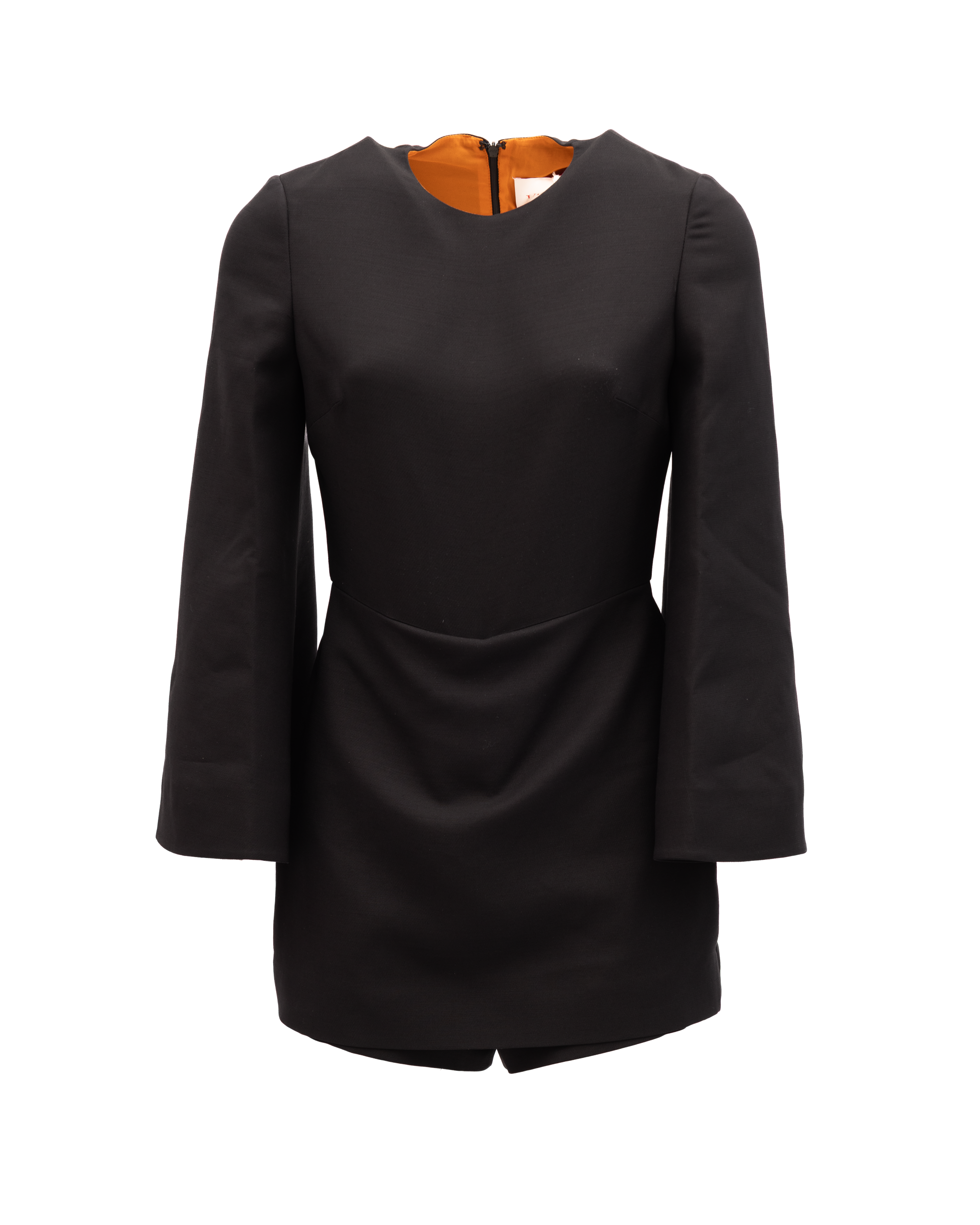 Valentino Garavani Black Mini Dress with Flared Women's Sleeves