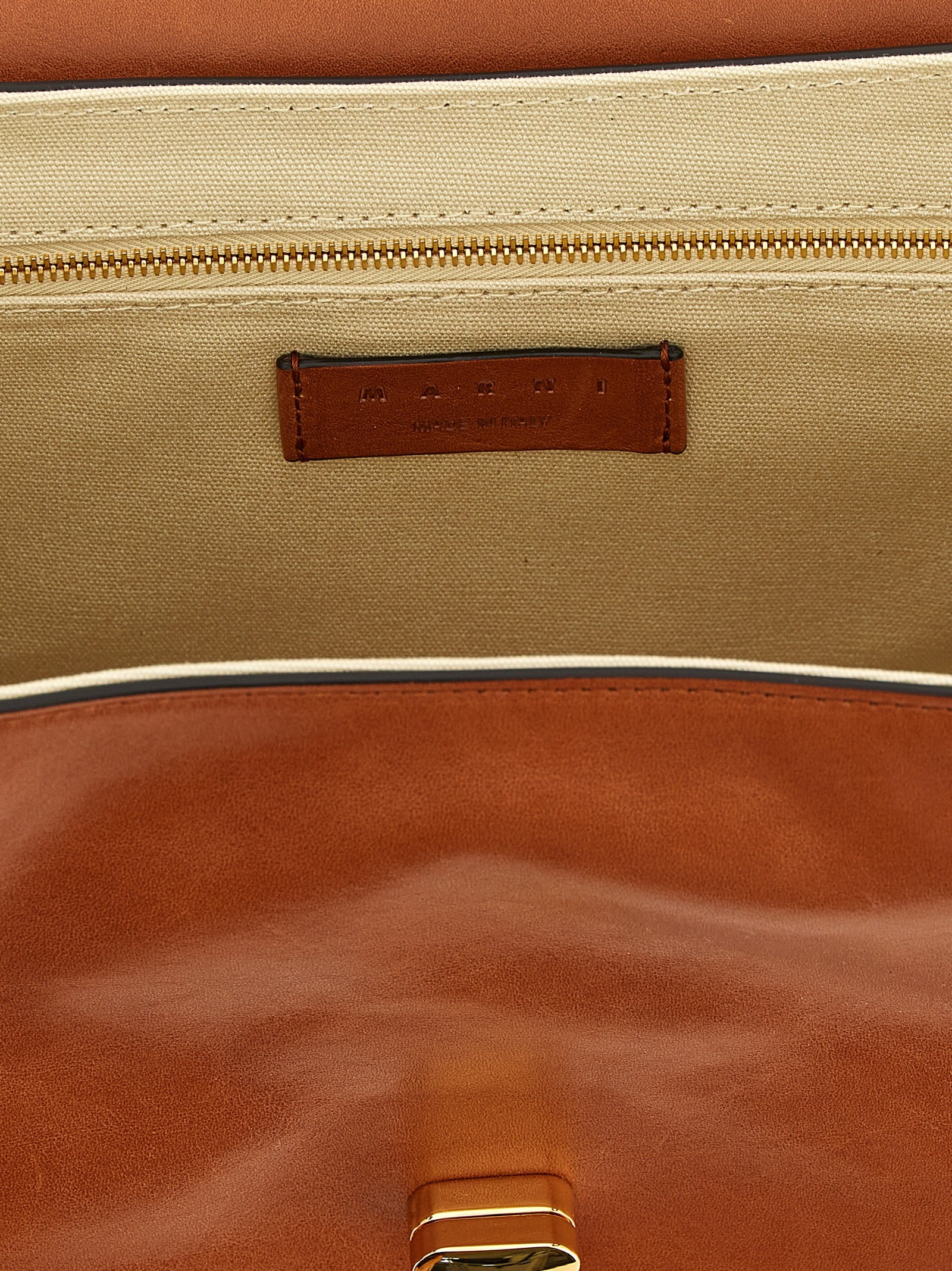 Marni Brown Calfskin Shoulder Women's Bag