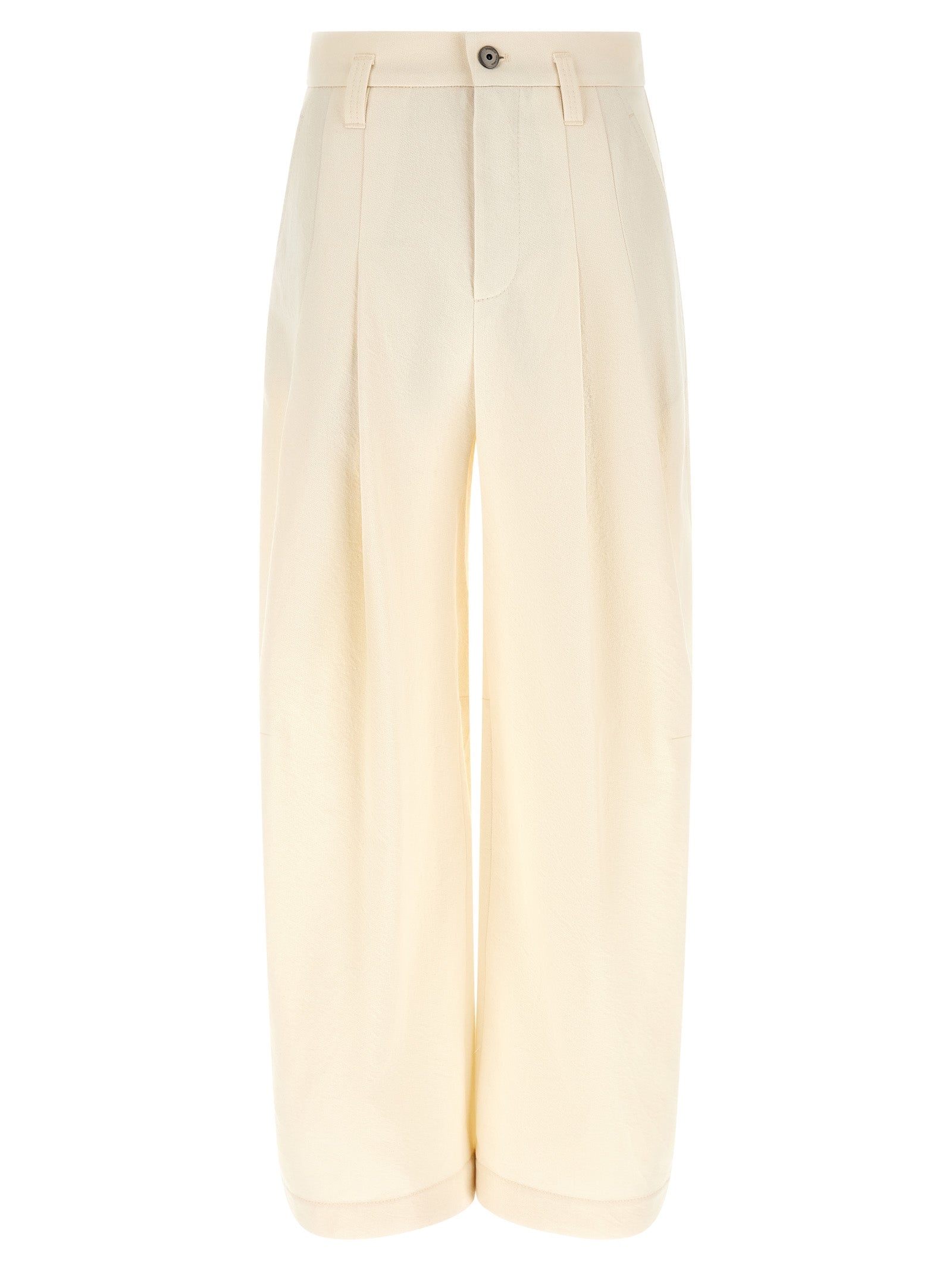 Brunello Cucinelli White Cotton Casual Women's Pants
