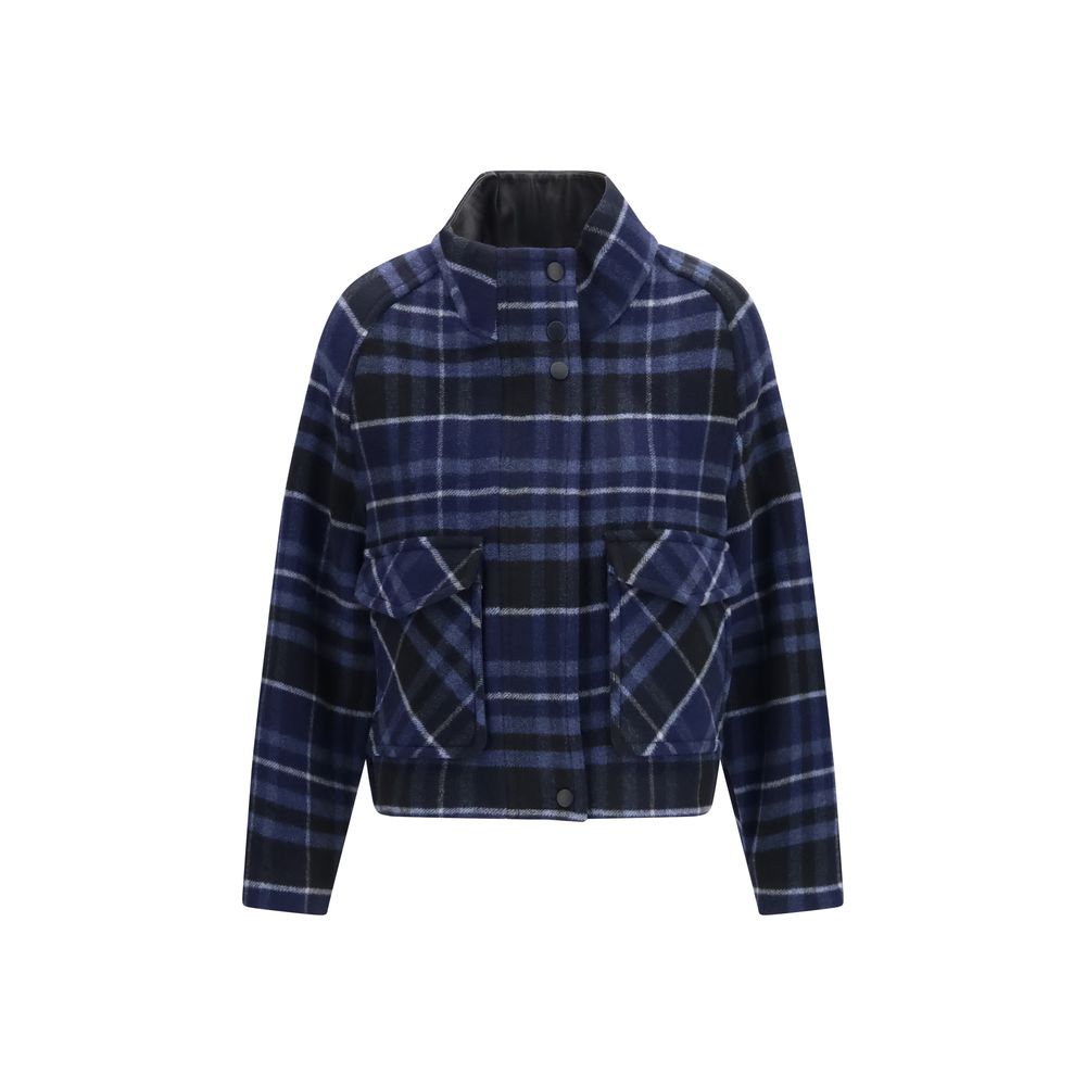 PINKO Blue Wool Oves Aries Shell Women's Jacket