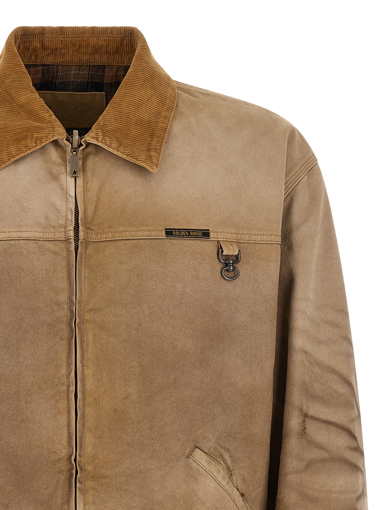 Golden Goose Beige Cotton Shell Men's Jacket