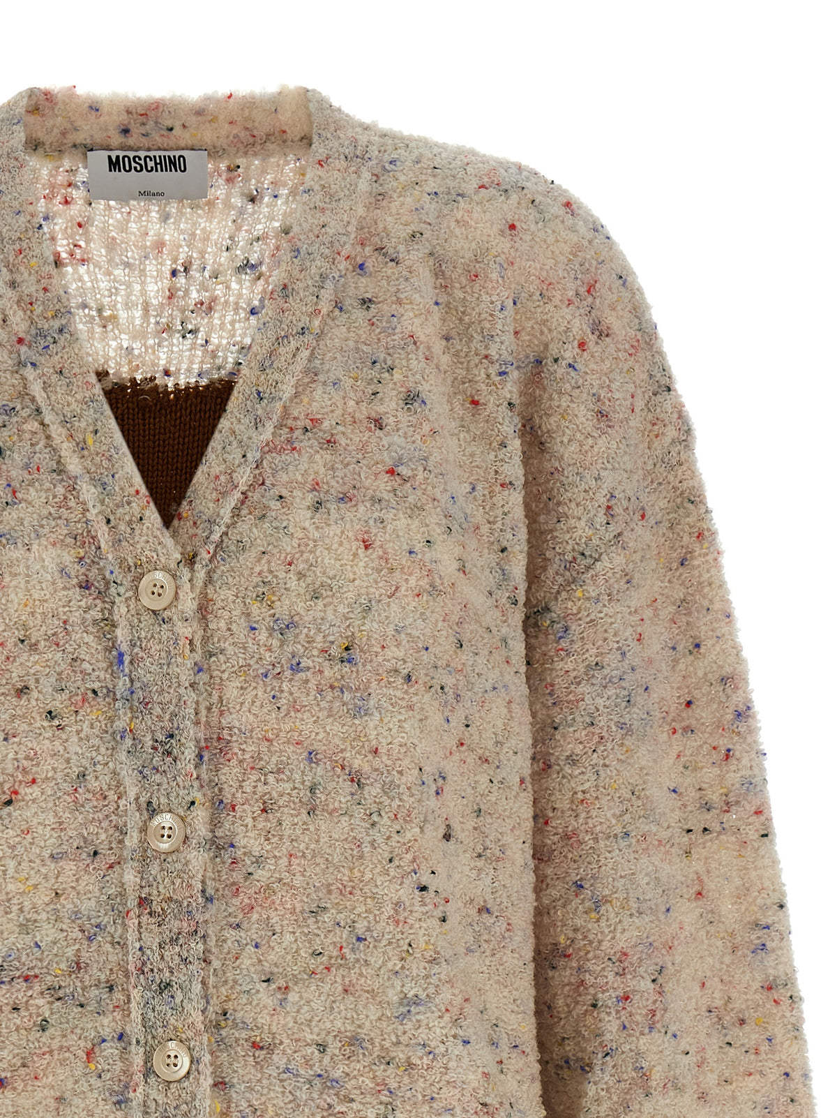 Moschino Beige Virgin Wool Women's Cardigan