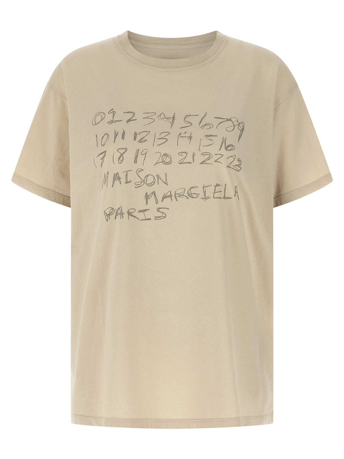 Maison Margiela Beige Cotton Women's T-Shirt