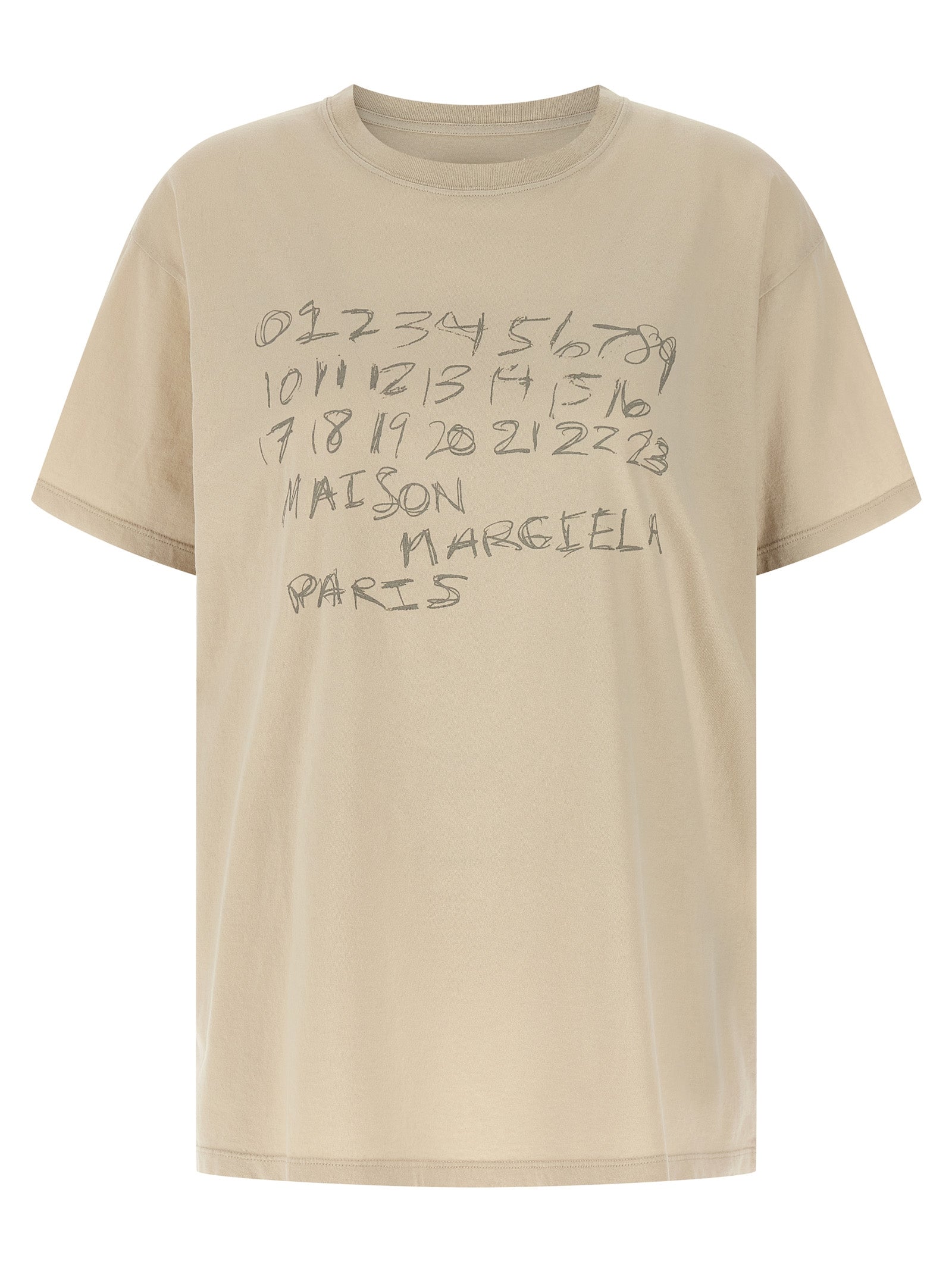 Maison Margiela Beige Cotton Women's T-Shirt
