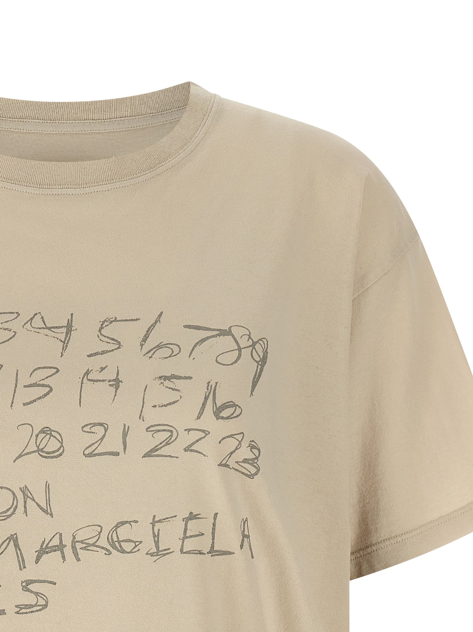 Maison Margiela Beige Cotton Women's T-Shirt