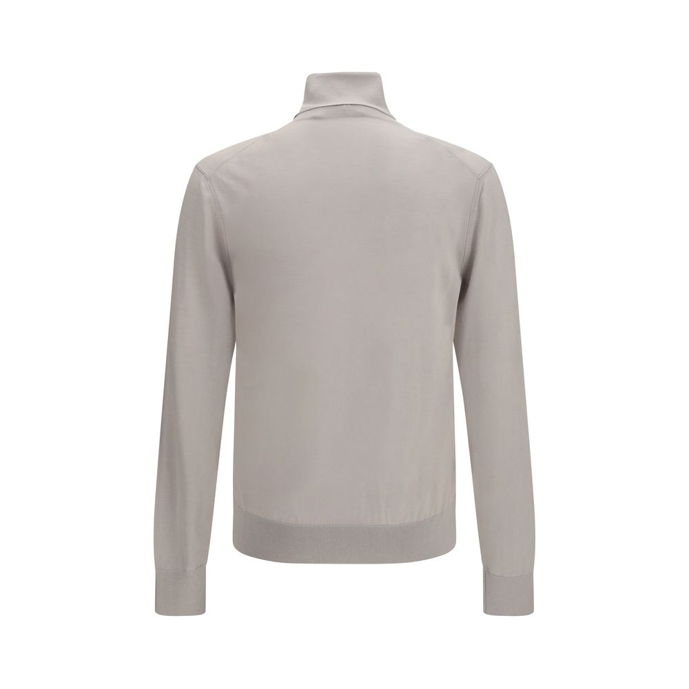 Dolce & Gabbana Beige Cashmere Men's Turtleneck