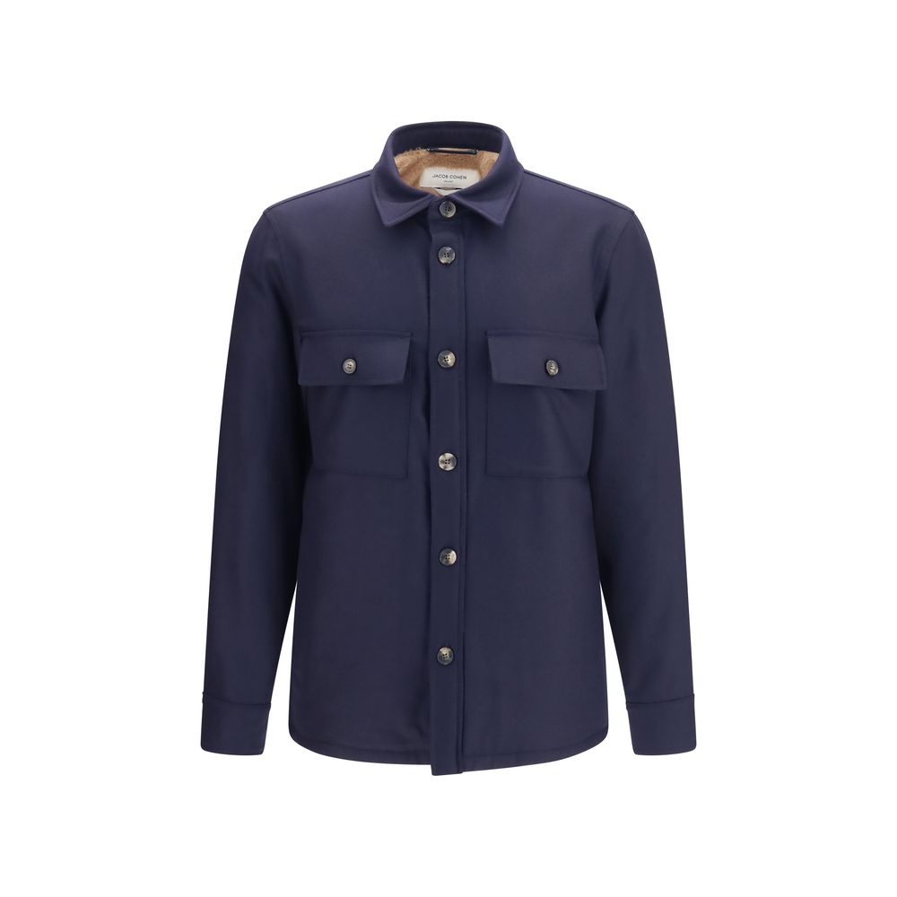 Jacob Cohen Blue Wool Oves Aries Full-Length Men's Jacket