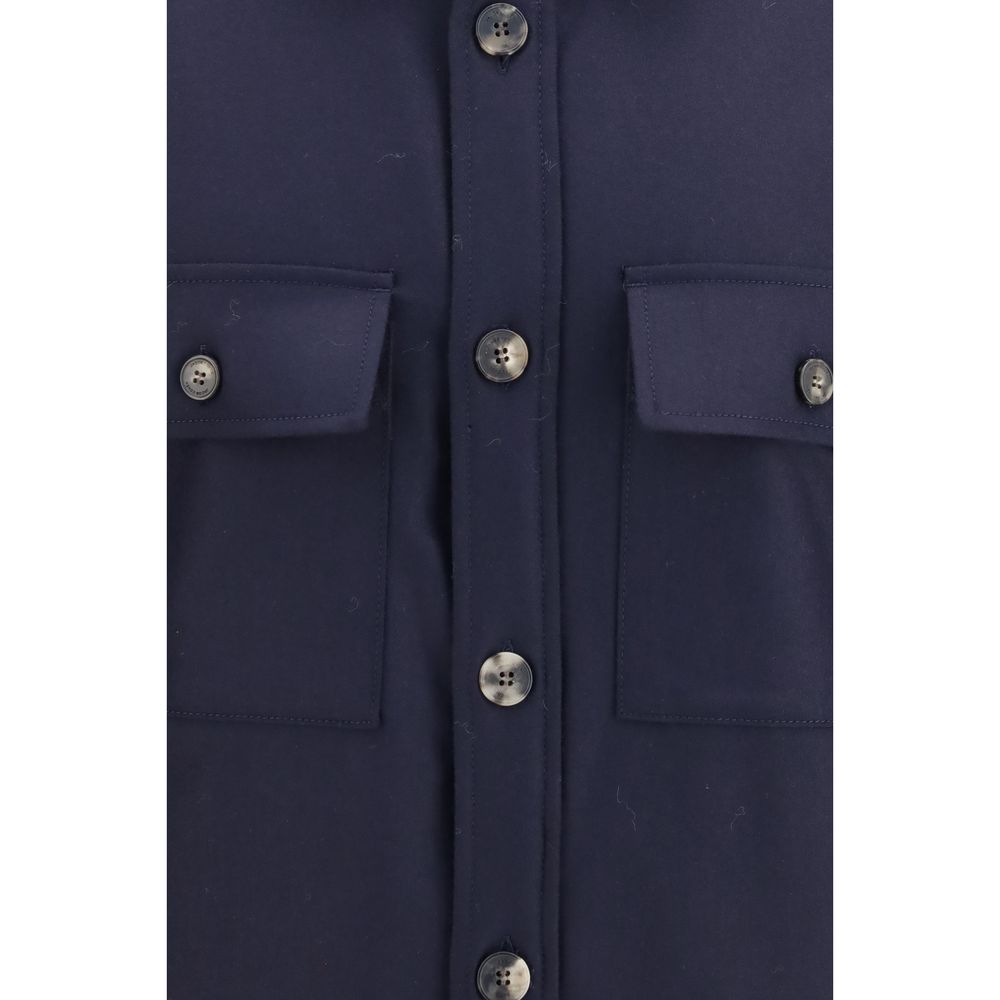 Jacob Cohen Blue Wool Oves Aries Full-Length Men's Jacket
