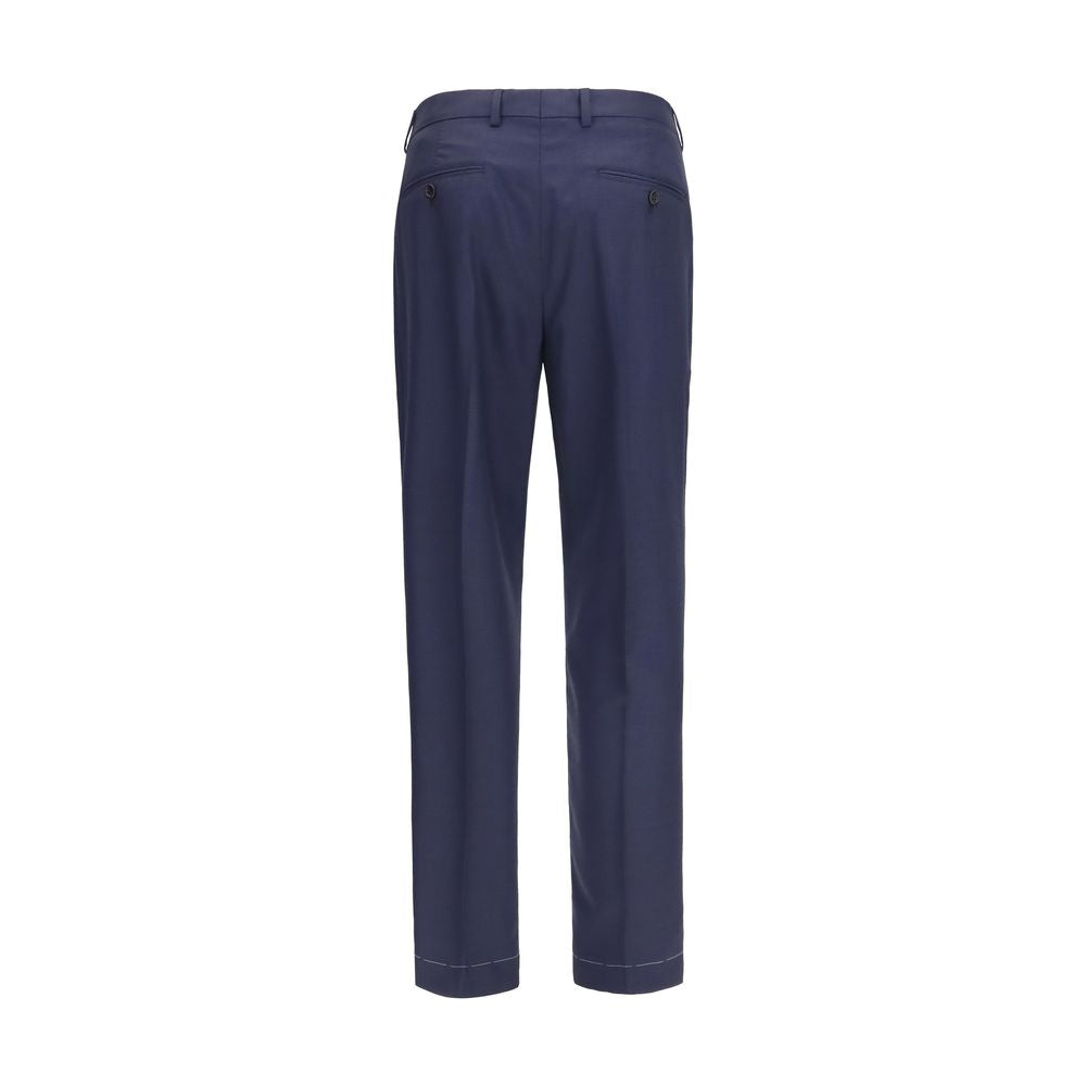 Brunello Cucinelli Blue Wool Oves Aries Dress Men's Pants