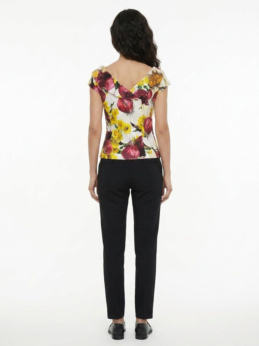 Dolce & Gabbana Multicolor Cotton Pattern Women's Shirt
