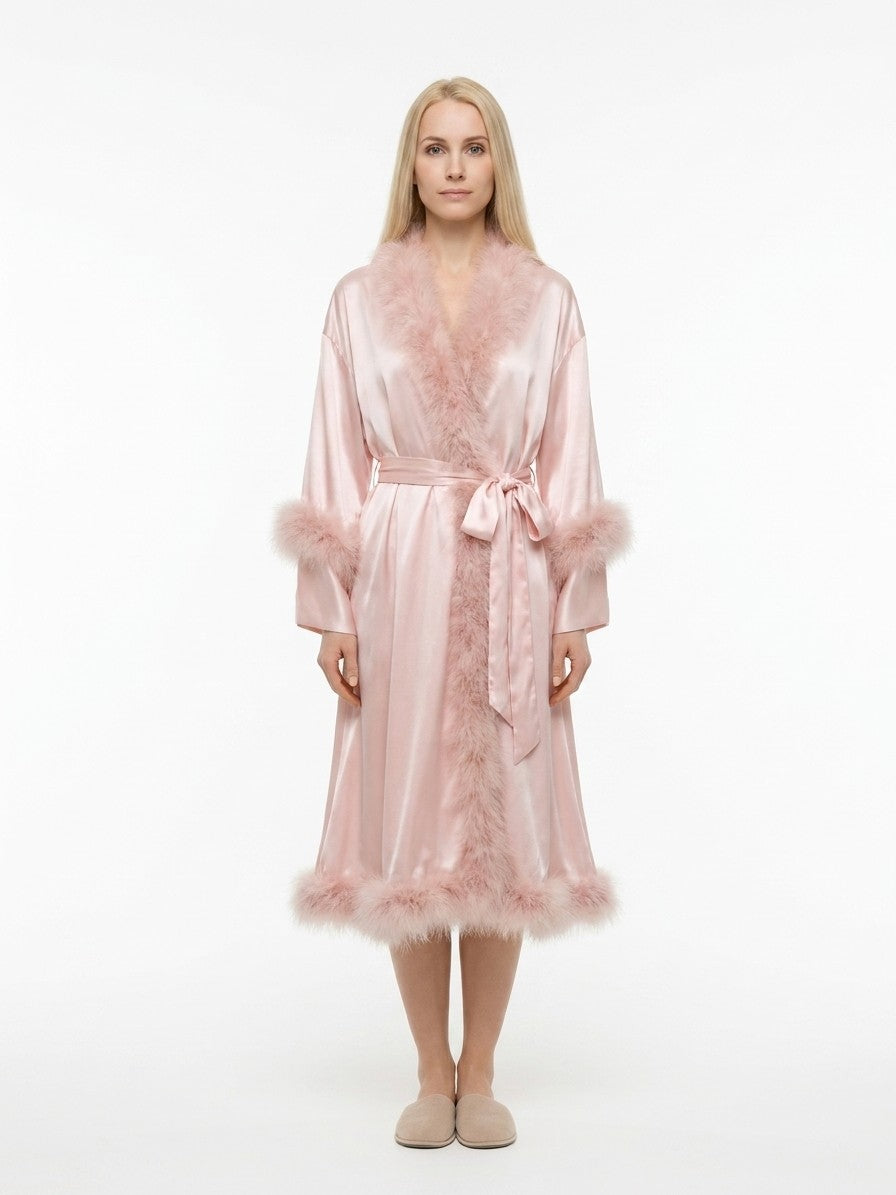 Dolce & Gabbana Pink Silk Women's Robe