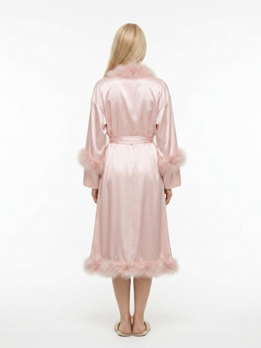 Dolce & Gabbana Pink Silk Women's Robe