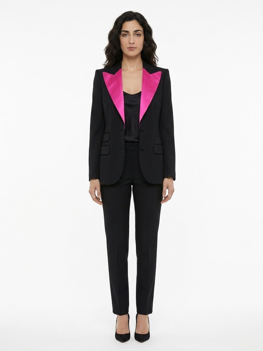 Dolce & Gabbana Black Elastane Two-Piece Women's Suit