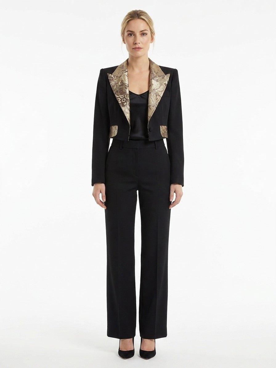 Dolce & Gabbana Black Elastane Women's Blazer