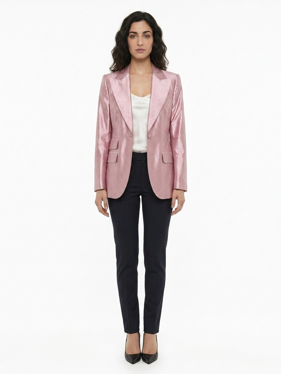 Dolce & Gabbana Pink Silk Women's Blazer
