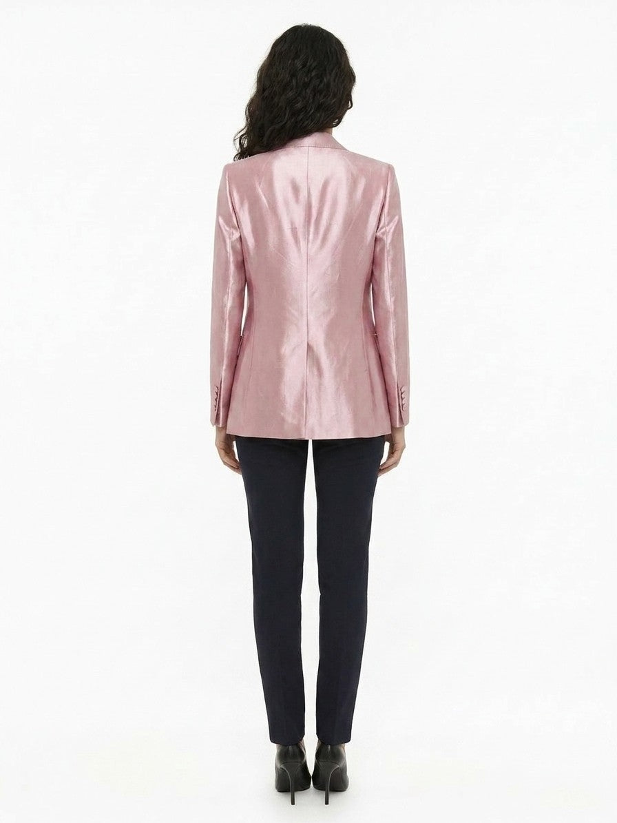 Dolce & Gabbana Pink Silk Women's Blazer