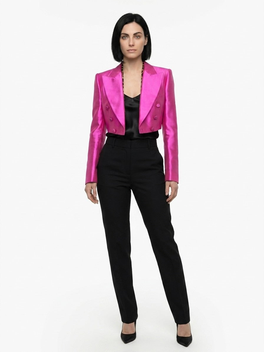 Dolce & Gabbana Fuchsia Silk Women's Blazer