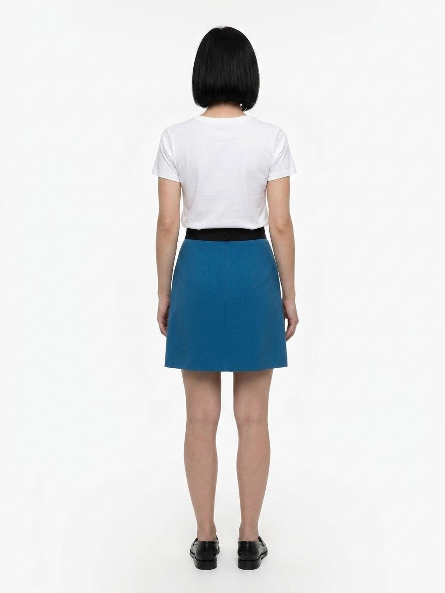 Dolce & Gabbana Teal Elastane Mini Women's Skirt