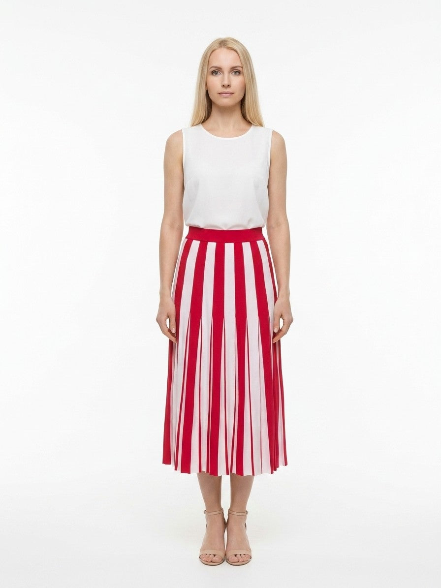 Dolce & Gabbana Bicolor Elastane Midi Women's Skirt