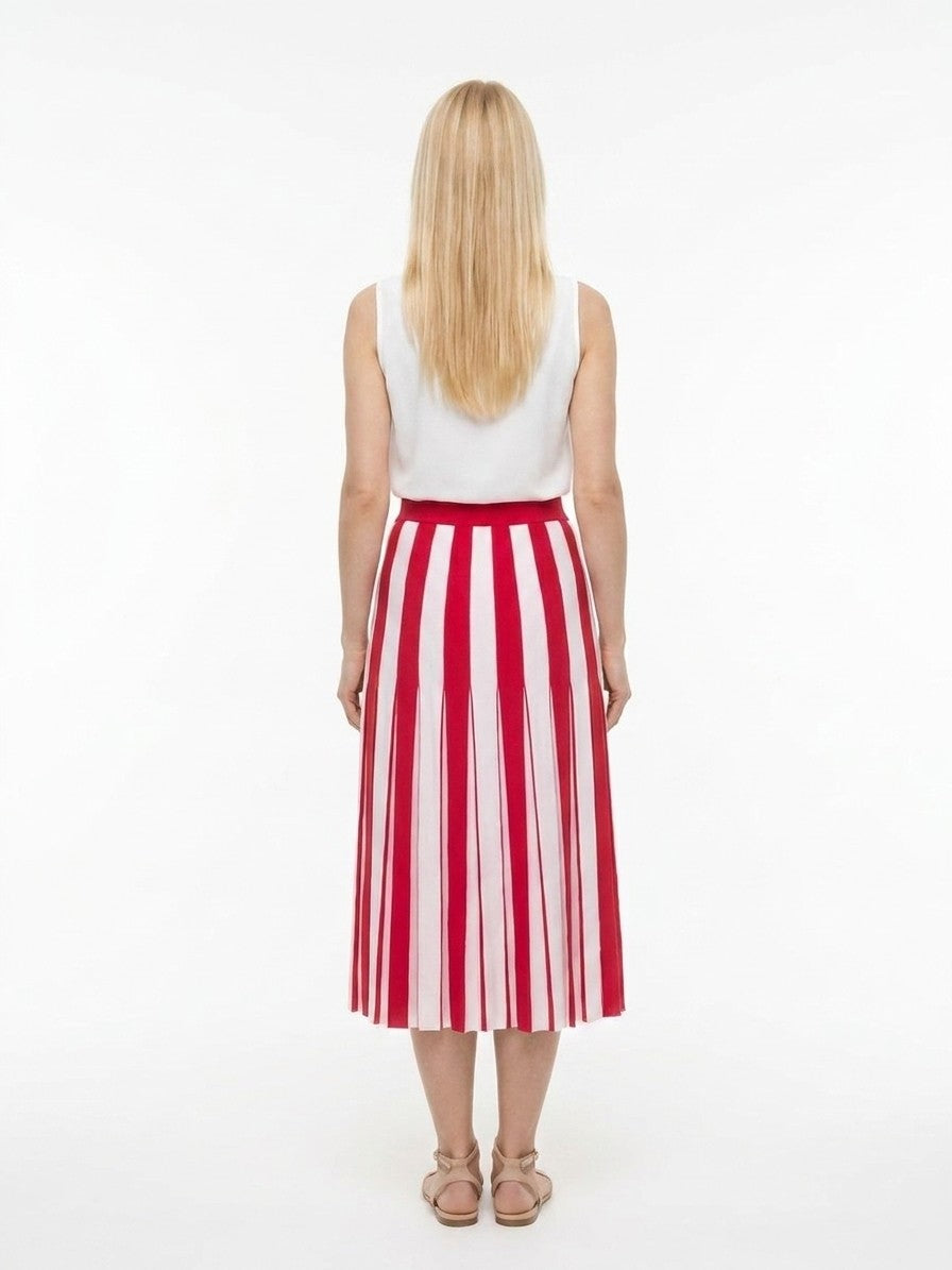 Dolce & Gabbana Bicolor Elastane Midi Women's Skirt