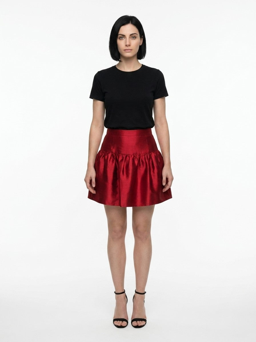 Dolce & Gabbana Red Silk Mini Women's Skirt