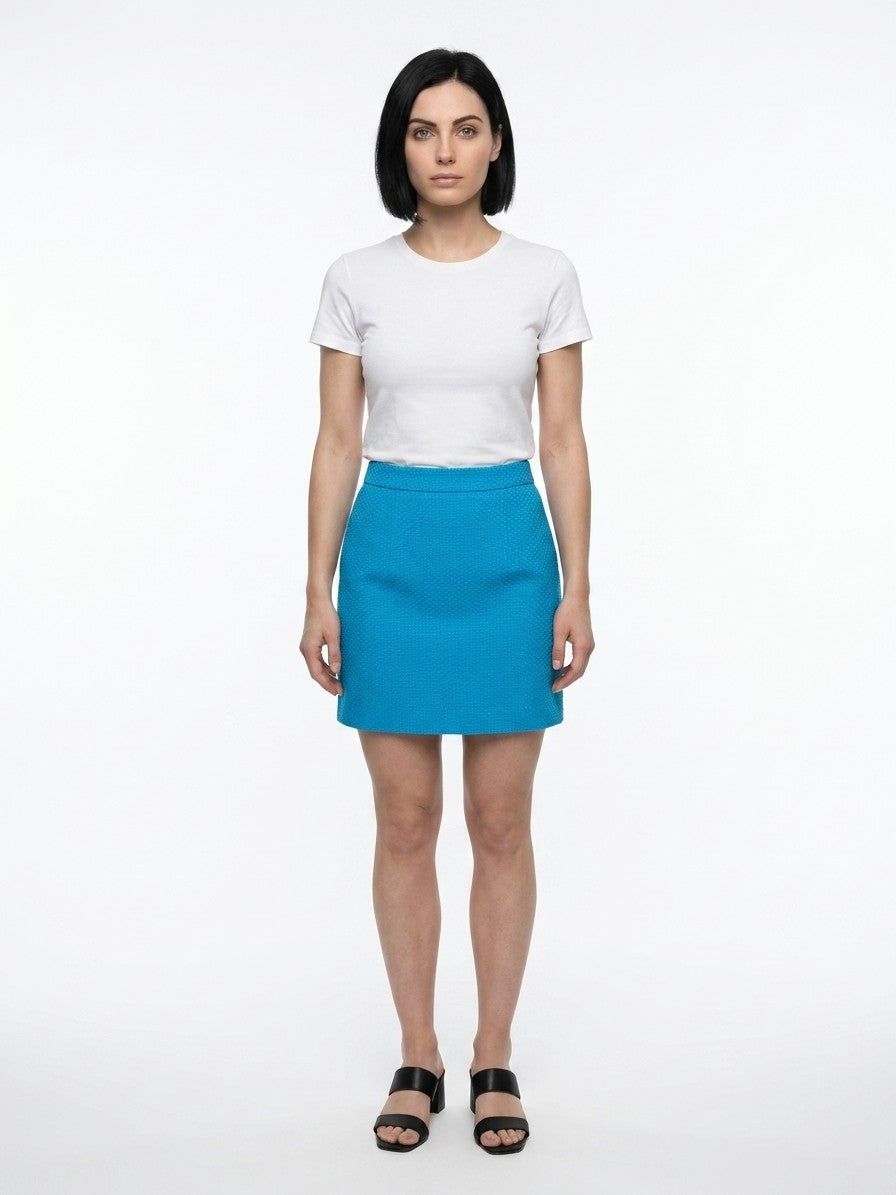 Dolce & Gabbana Turquoise Cotton Mini Women's Skirt