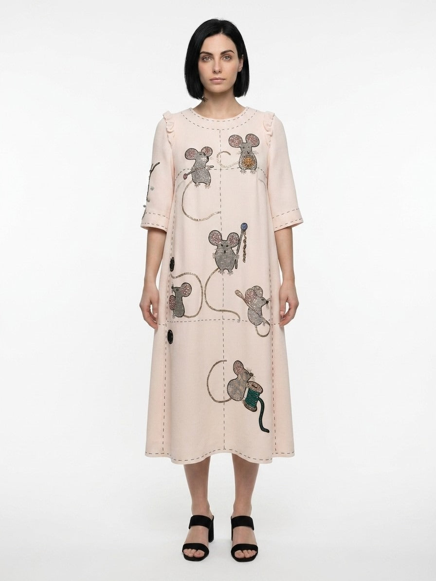 Dolce & Gabbana Cream Polyester Casual Women's Dress