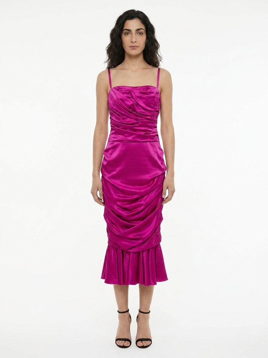 Dolce & Gabbana Purple Elastane Cocktail Women's Dress