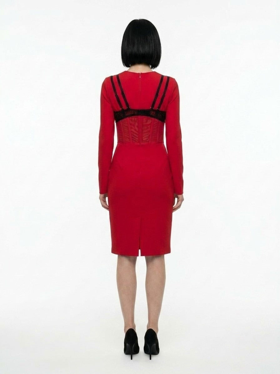 Dolce & Gabbana Bordeaux Elastane Cocktail Women's Dress