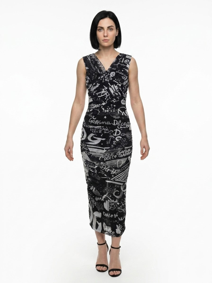 Dolce & Gabbana Bicolor Elastane Casual Women's Dress