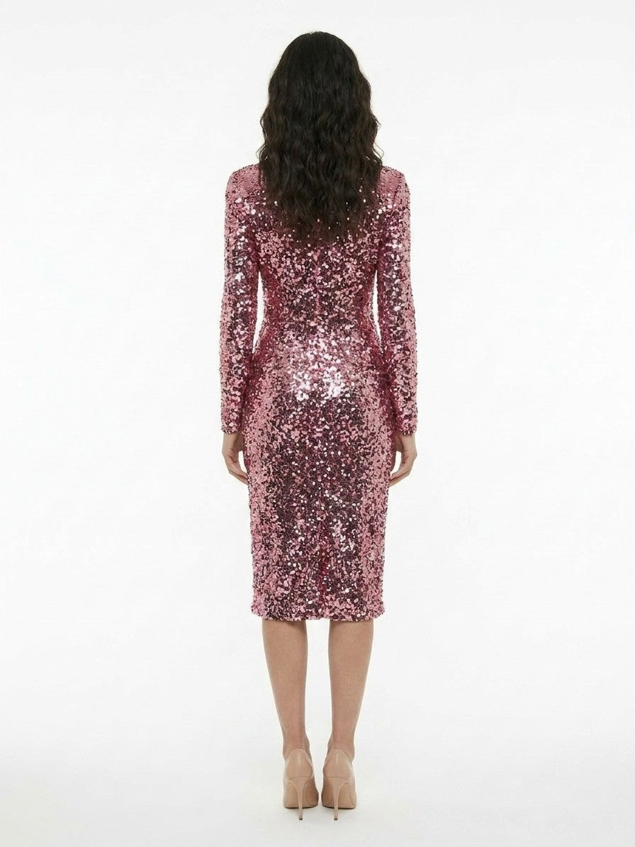 Dolce & Gabbana Pink Elastane Cocktail Women's Dress