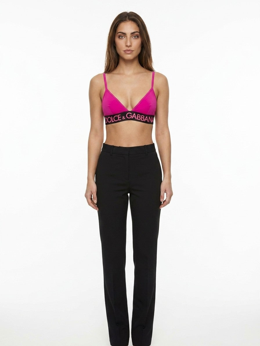 Dolce & Gabbana Fuchsia Elastane Women's Bra