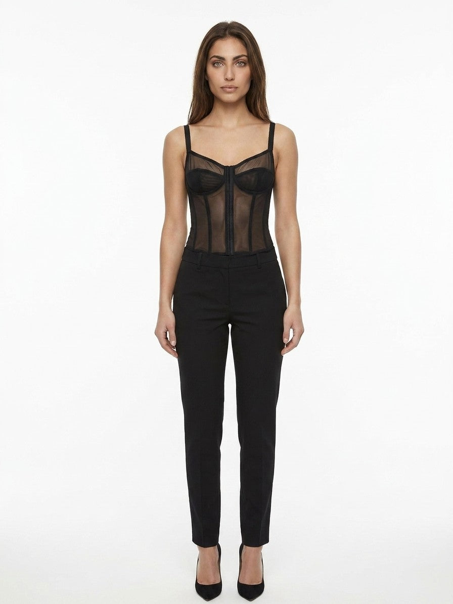Dolce & Gabbana Black Elastane Women's Bodysuit