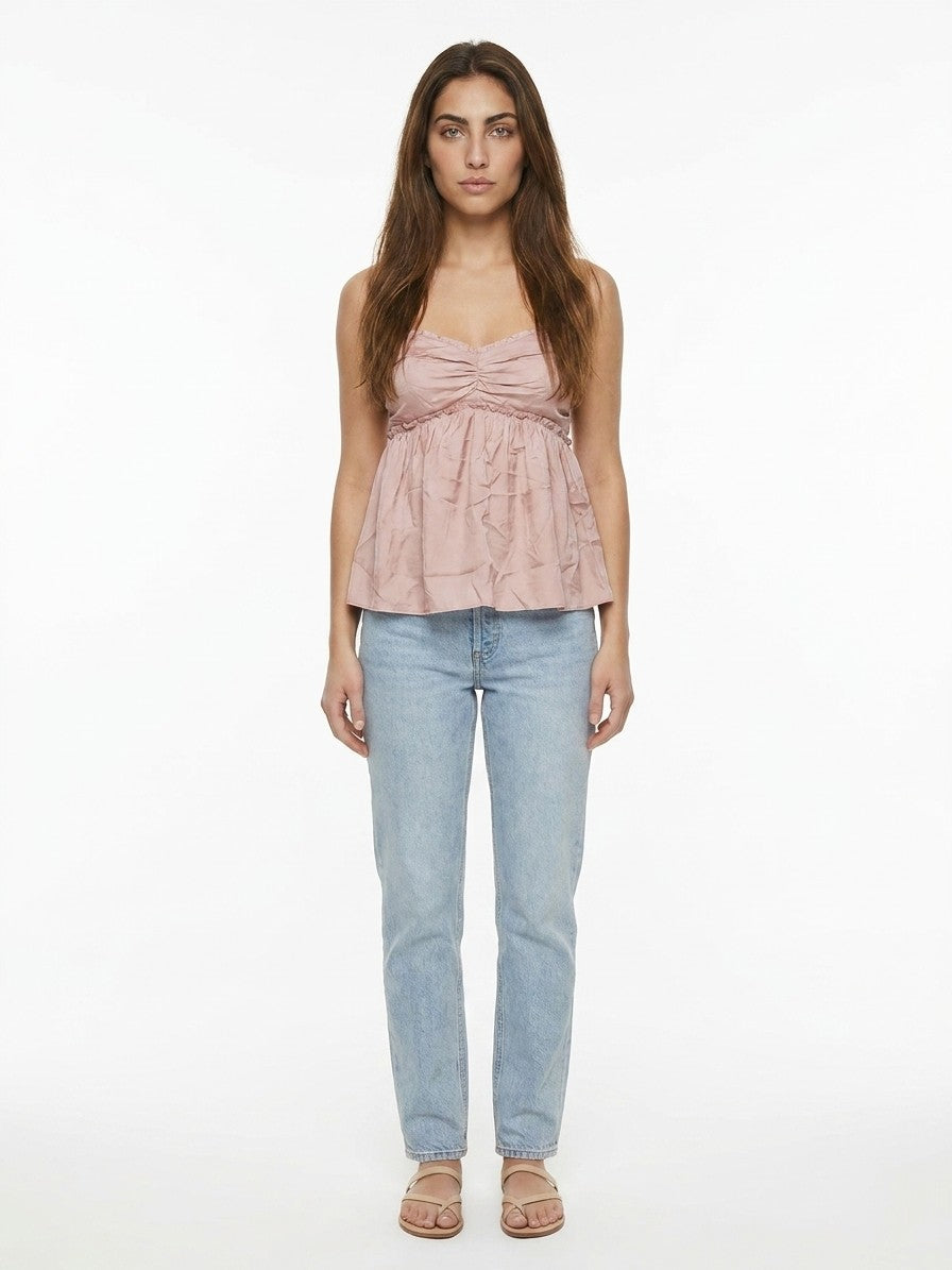 Dolce & Gabbana Pink Silk Sleeveles Women's T-Shirt