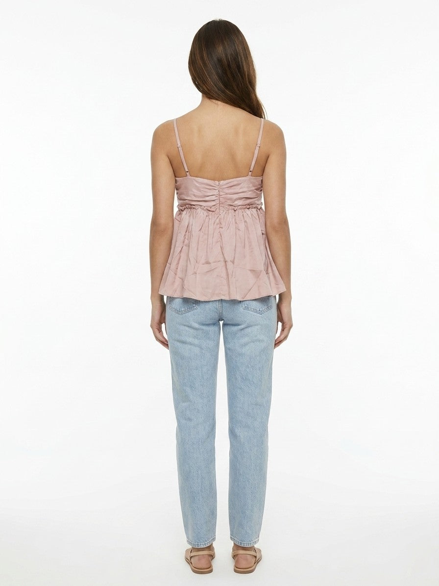 Dolce & Gabbana Pink Silk Sleeveles Women's T-Shirt