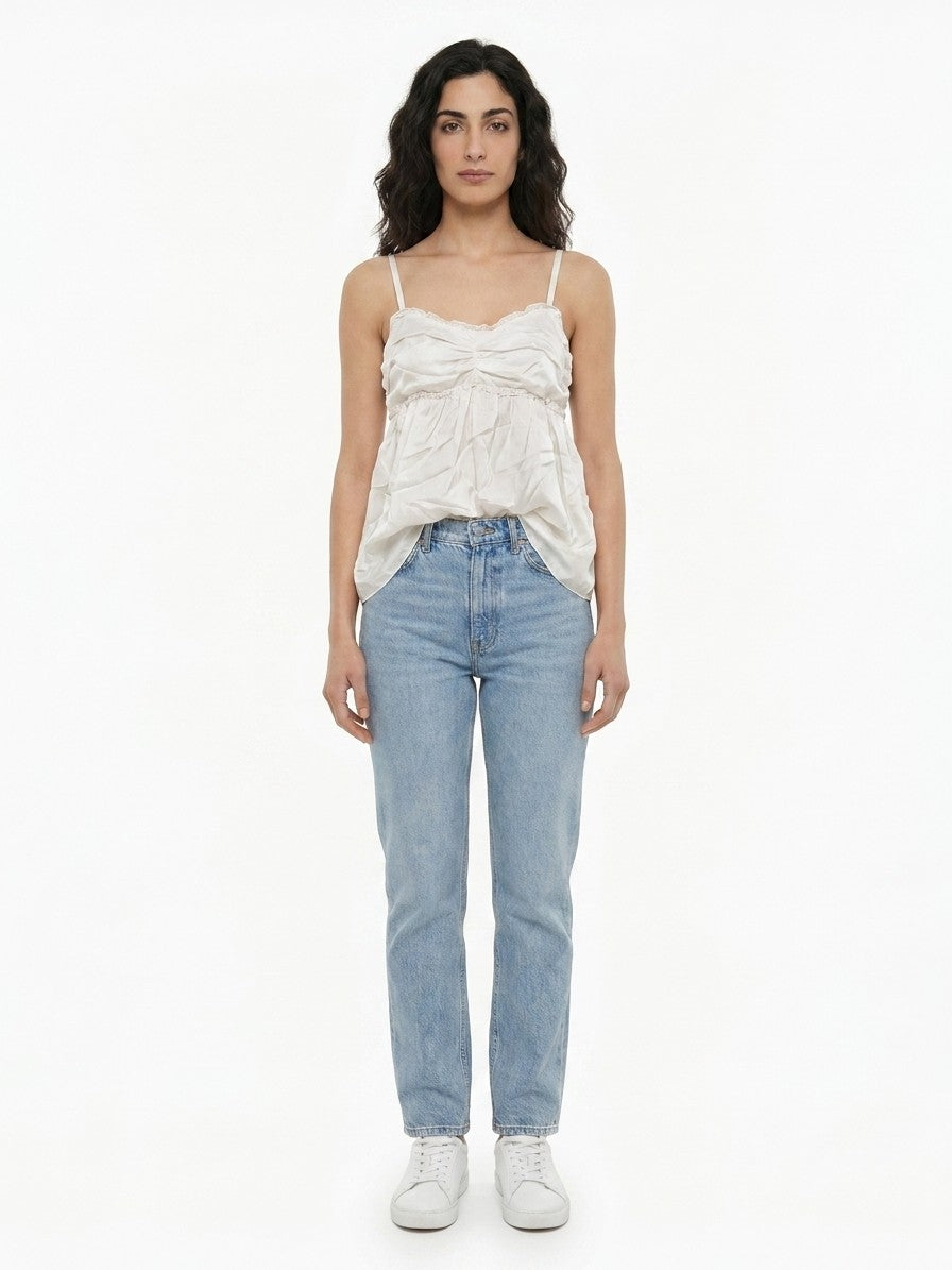 Dolce & Gabbana White Silk Women's Blouse