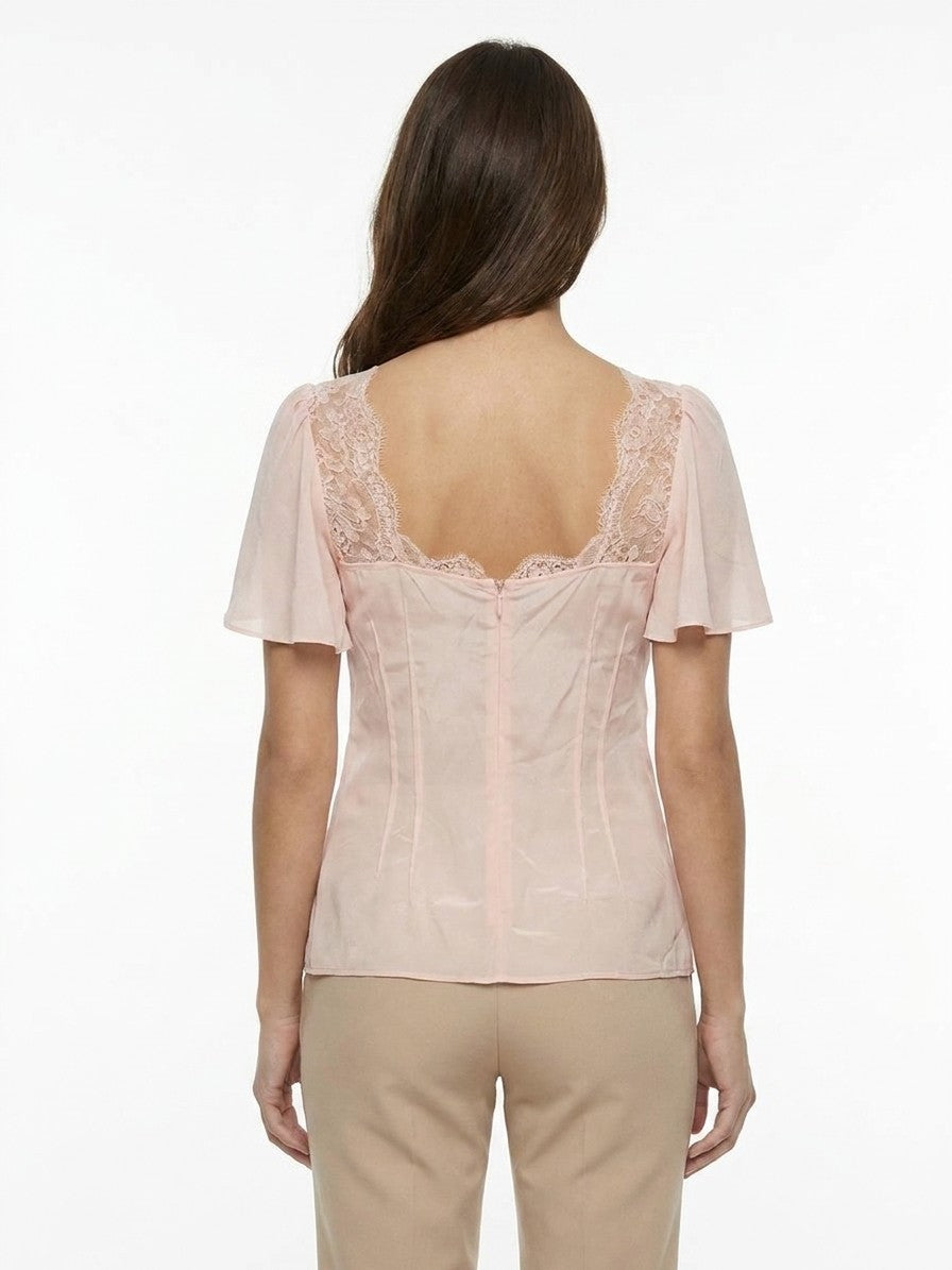 Dolce & Gabbana Pink Elastane Women's Blouse