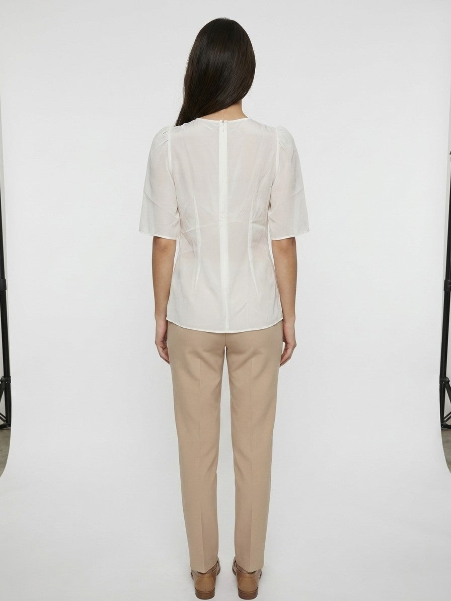 Dolce & Gabbana White Silk Women's Blouse