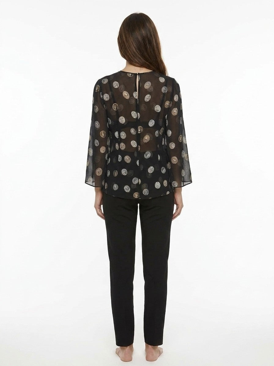 Dolce & Gabbana Multicolor Silk Pattern Women's Shirt