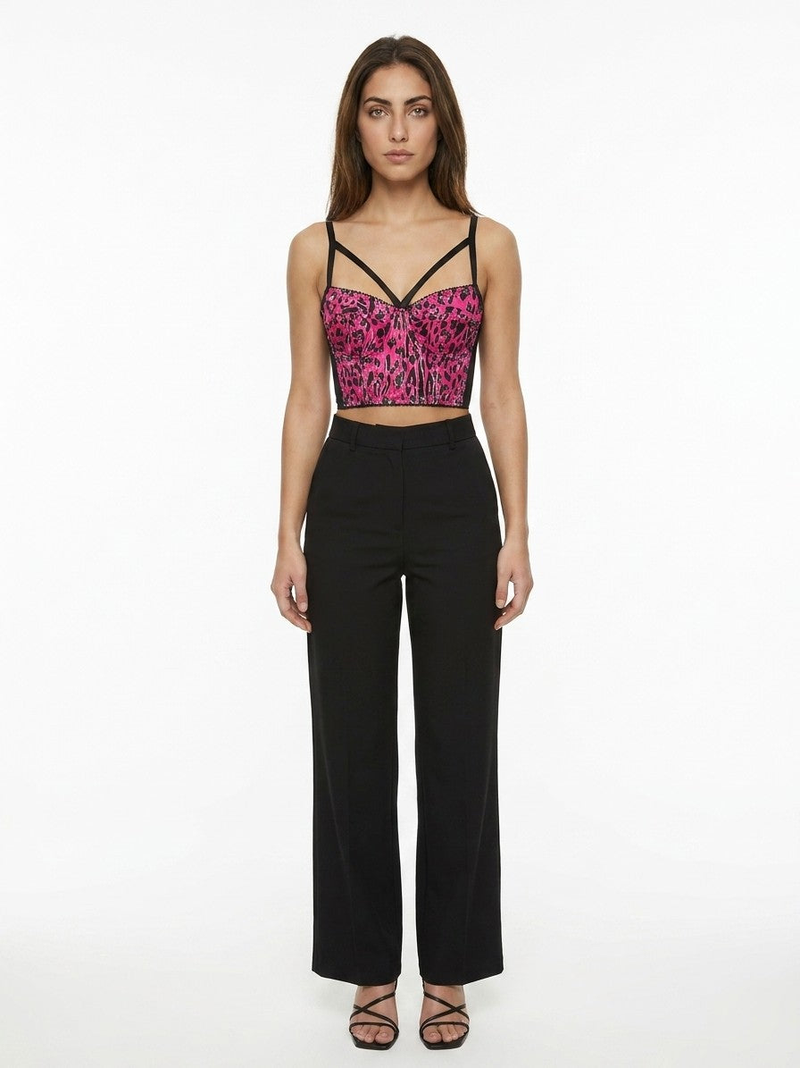 Dolce & Gabbana Multicolor Elastane Sleeveles Women's T-Shirt