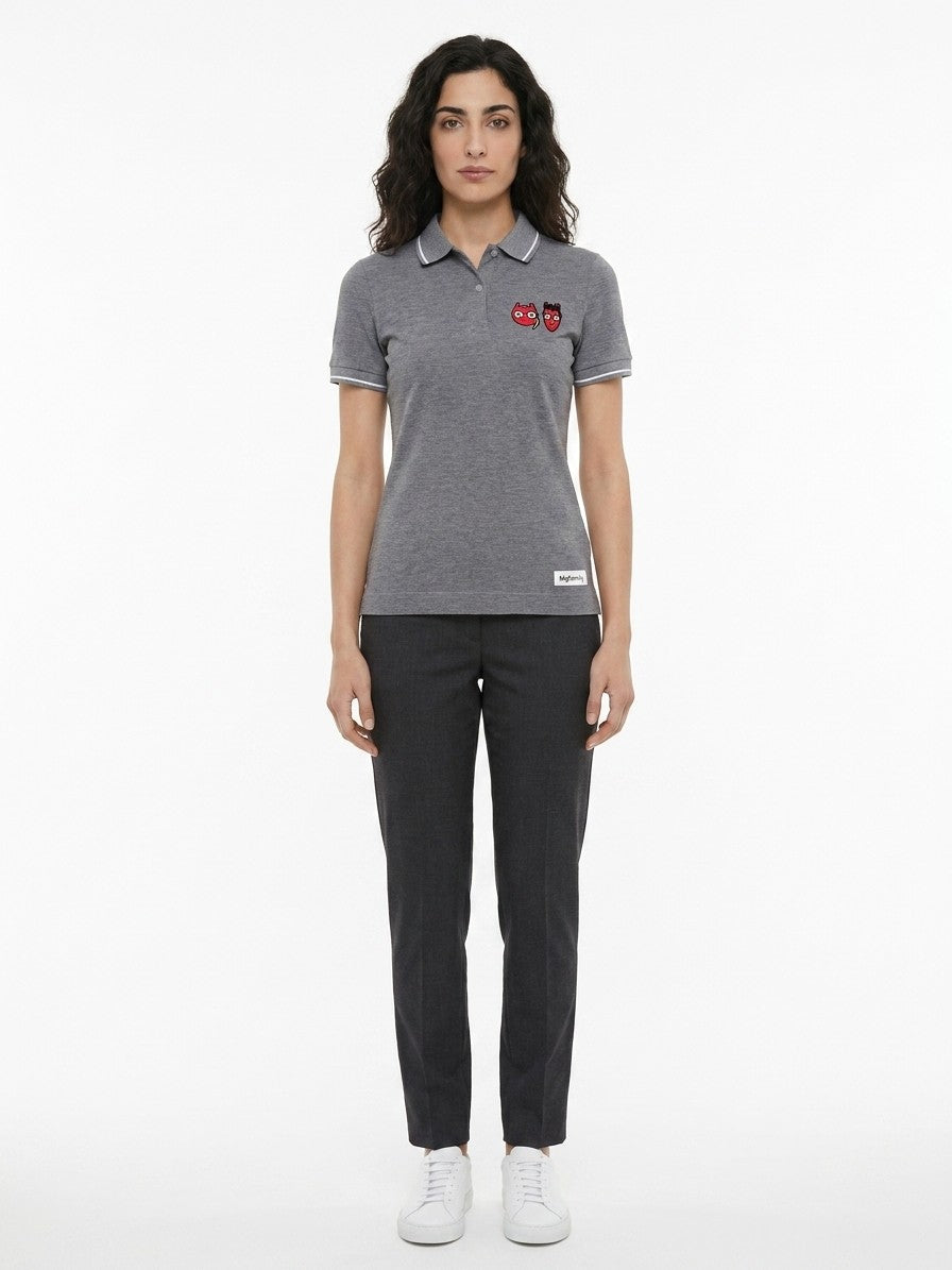 Dolce & Gabbana Gray Cotton Polo Women's Shirt