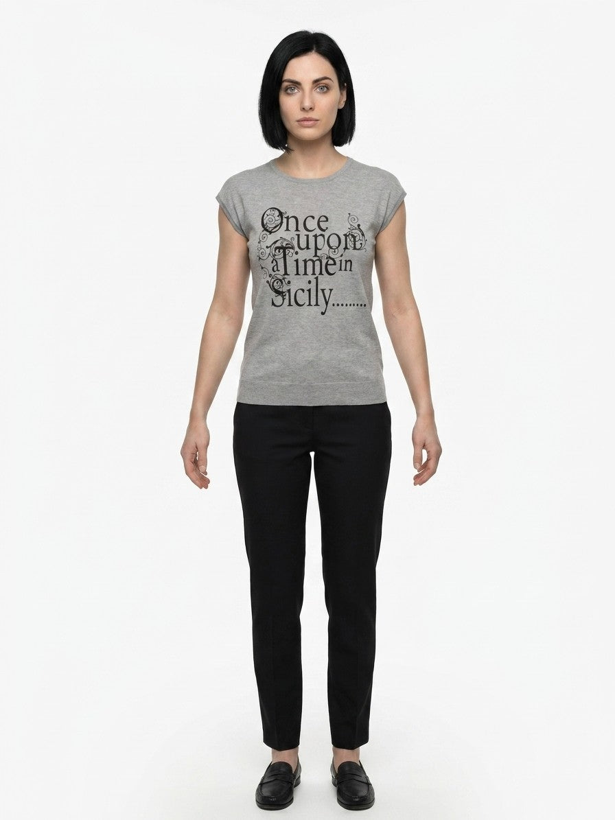 Dolce & Gabbana Gray Polyamide Women's T-Shirt