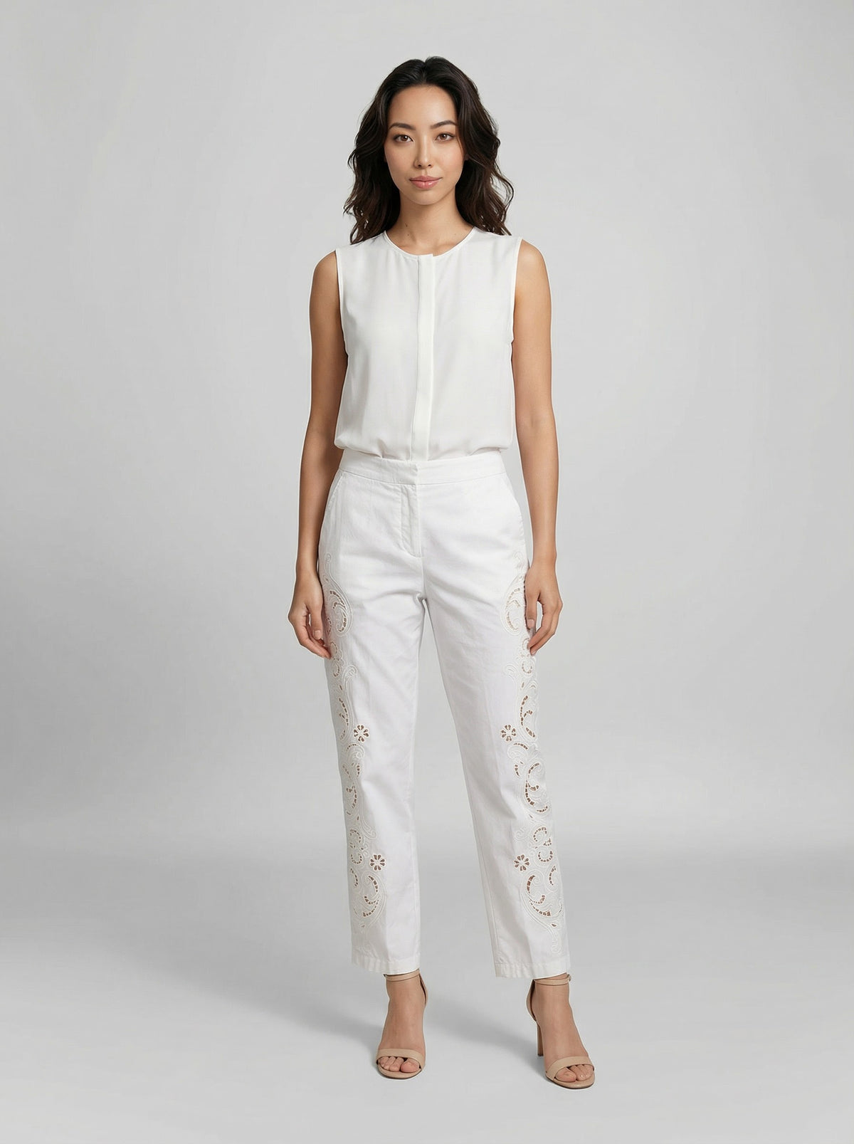 Dolce & Gabbana White Cotton Women's Pants