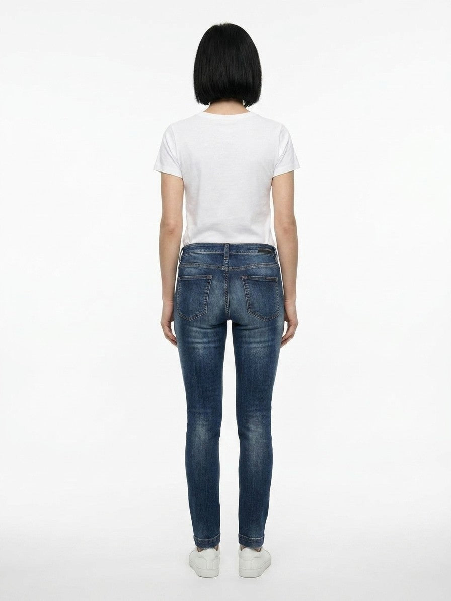 Dolce & Gabbana Blue Cotton Skinny Women's Jeans