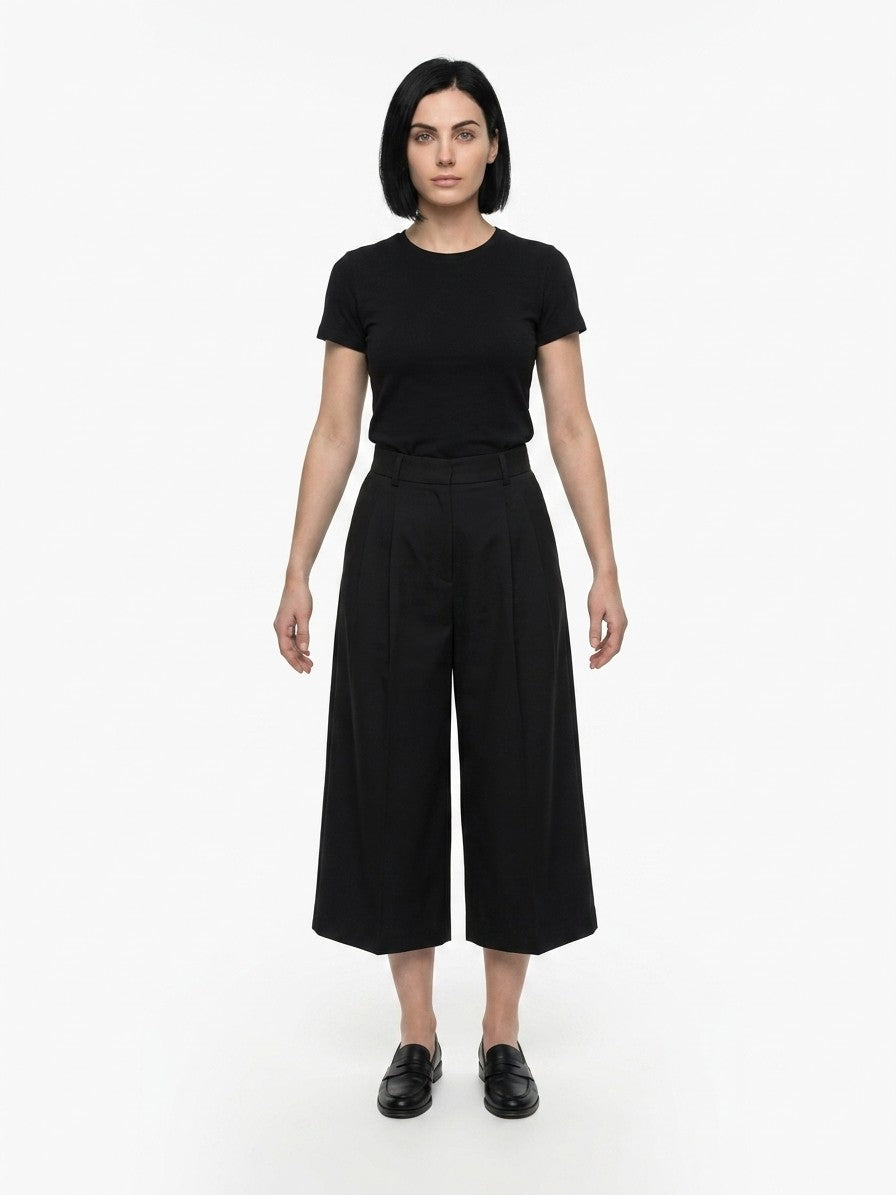 Dolce & Gabbana Navy Blue Cotton Casual Women's Pants